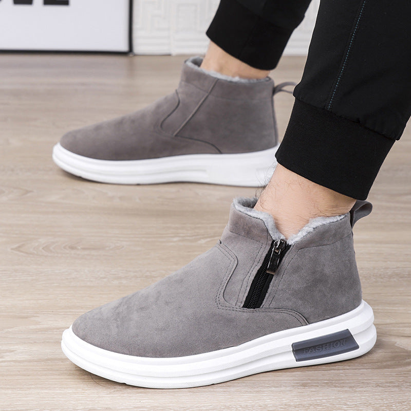 Mens Plush Ankle Snow Boots