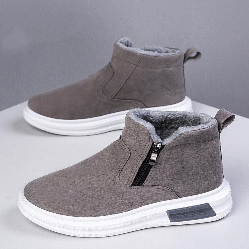 Mens Plush Ankle Snow Boots