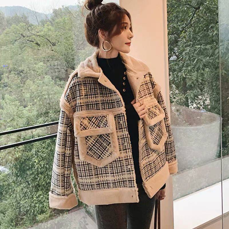 Lamb Plush And Fur Coat