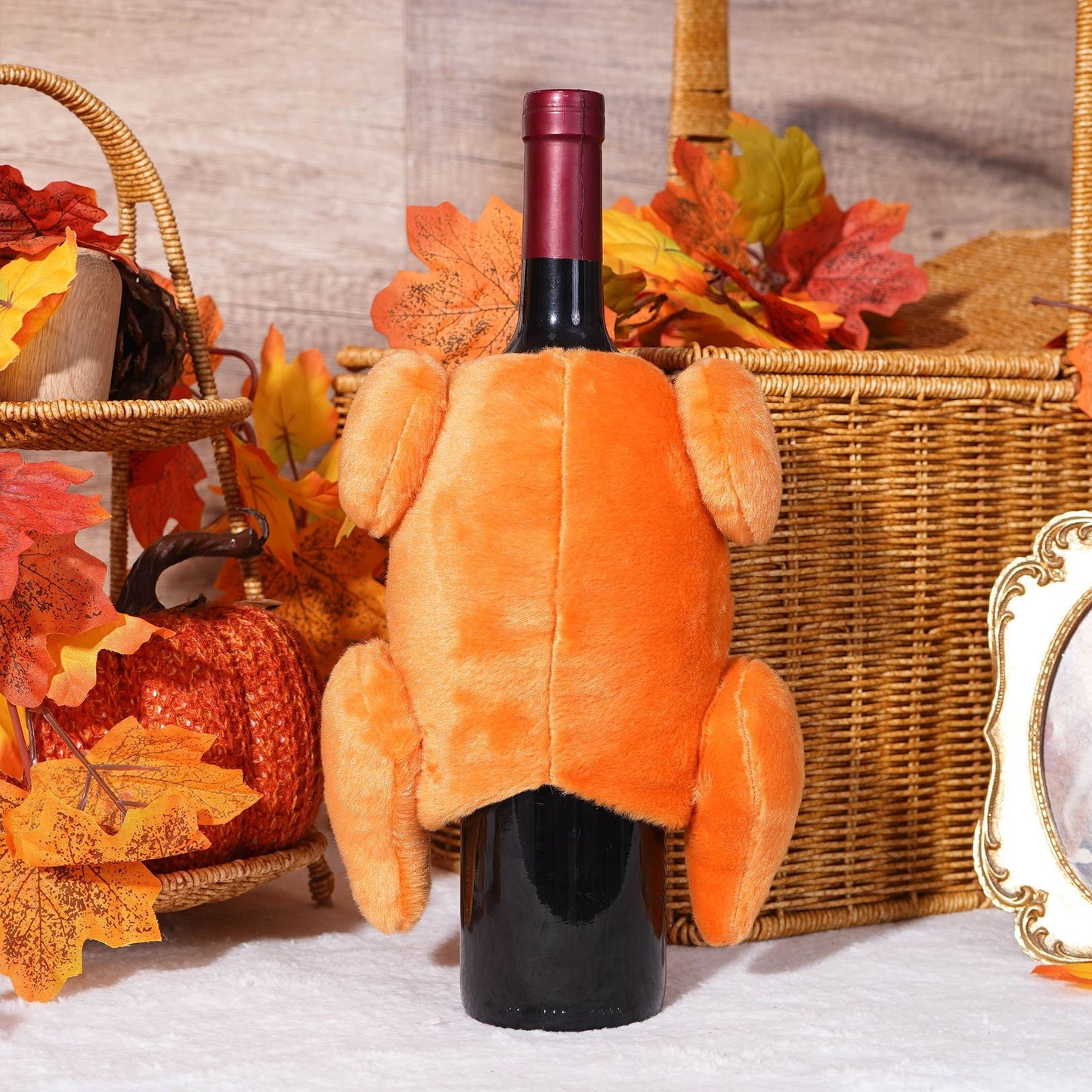 Thanksgiving Harvest Festival Turkey Shaped Bottle Cover