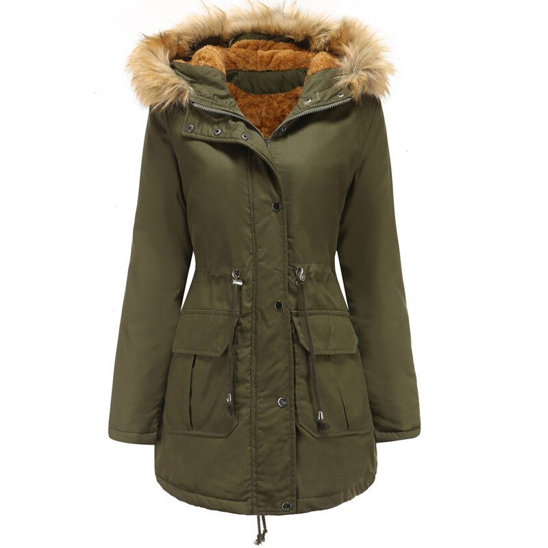 Hooded Fur Collar Parka