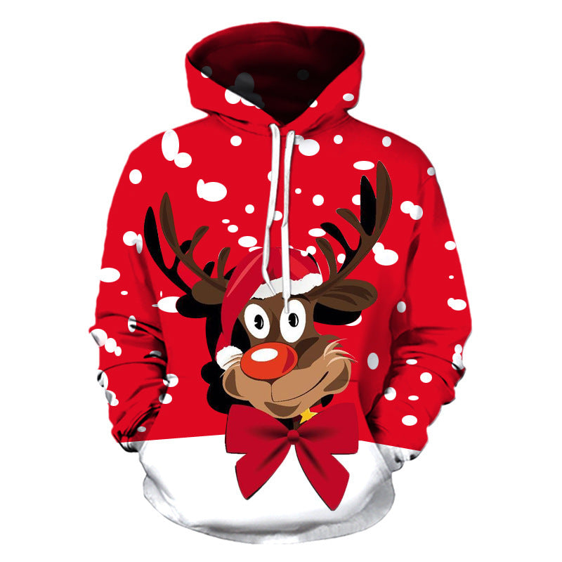 3d Digital Print Rudolph Christmas Hoodie