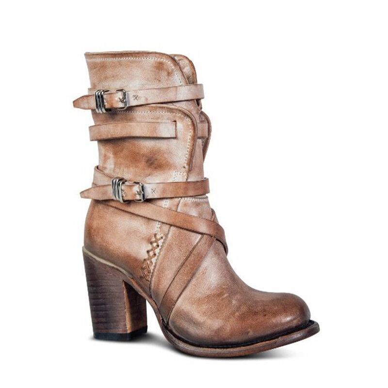 Ladies Leather Strap Boots