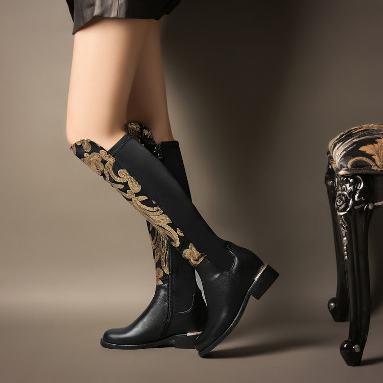 Leather Knight Boots