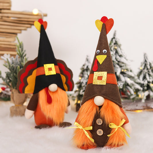 Decorative Turkey Themed Thanksgiving Gnomes