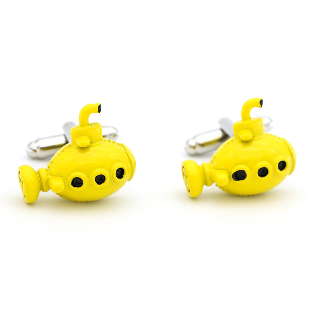 Copper Yellow Submarine Cufflinks