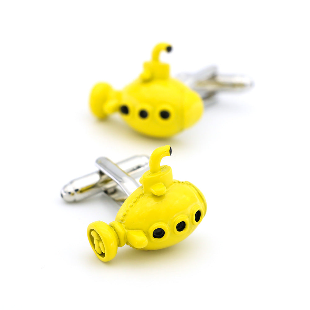 Copper Yellow Submarine Cufflinks