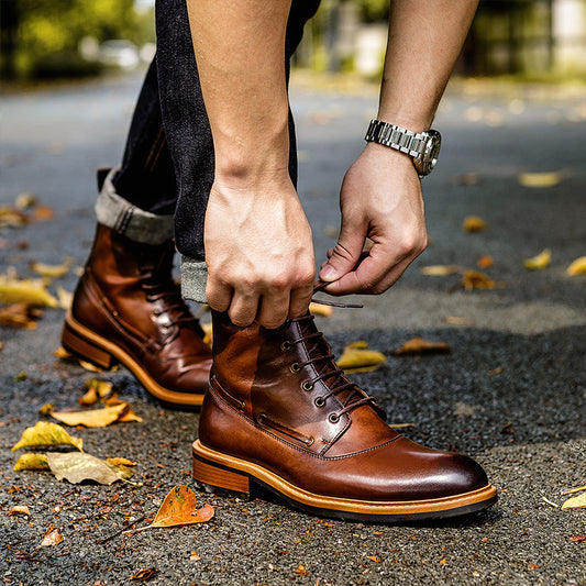 Casual Leather British Retro Martin Boots