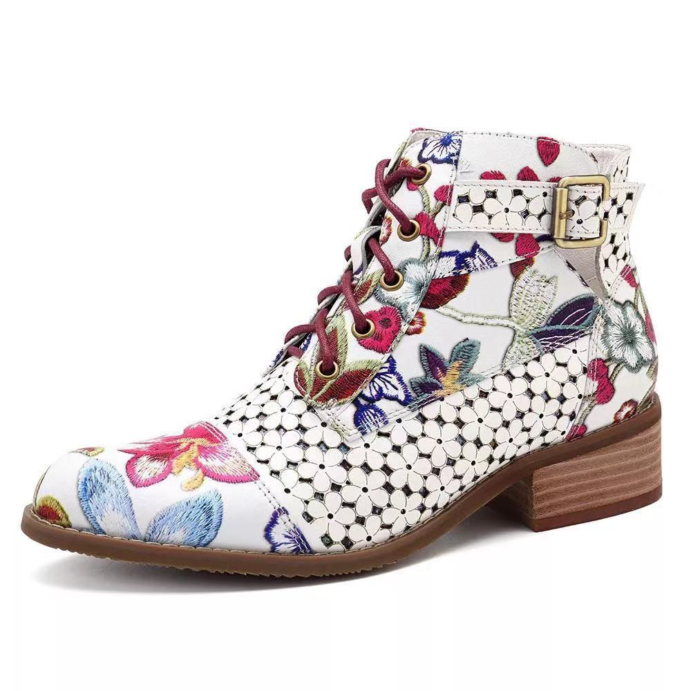 Floral Patterned Martin Boot