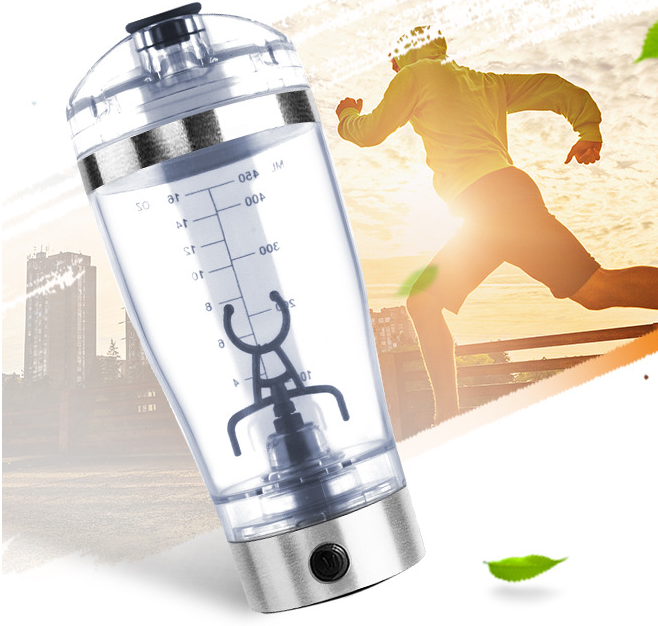 Rechargeable Electric USB Protein Shaker/Stirrer Bottle