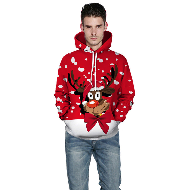 3d Digital Print Rudolph Christmas Hoodie