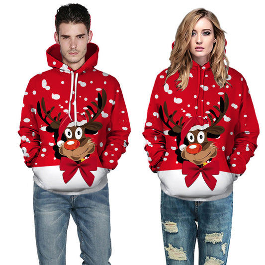 3d Digital Print Rudolph Christmas Hoodie