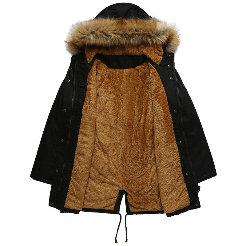 Hooded Fur Collar Parka