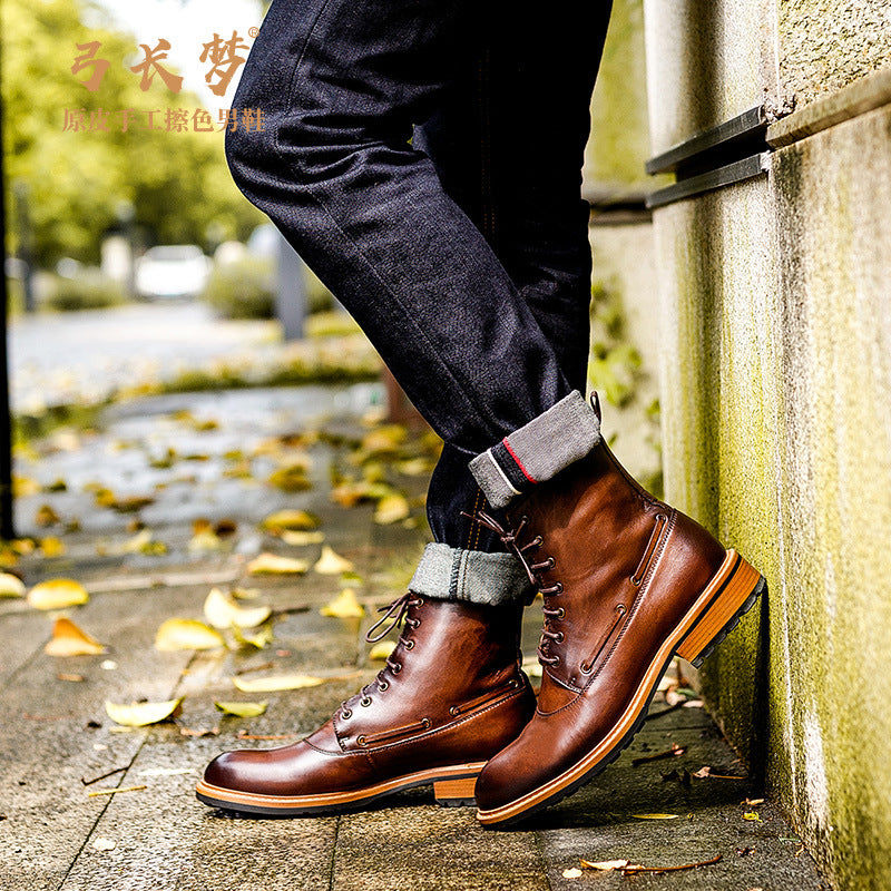 Casual Leather British Retro Martin Boots