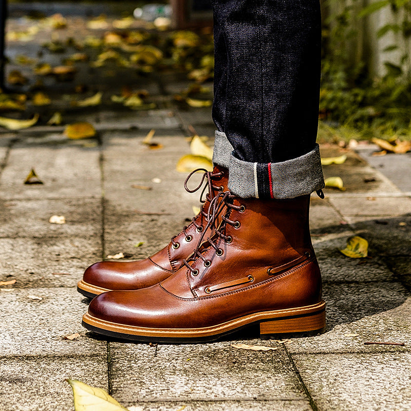 Casual Leather British Retro Martin Boots