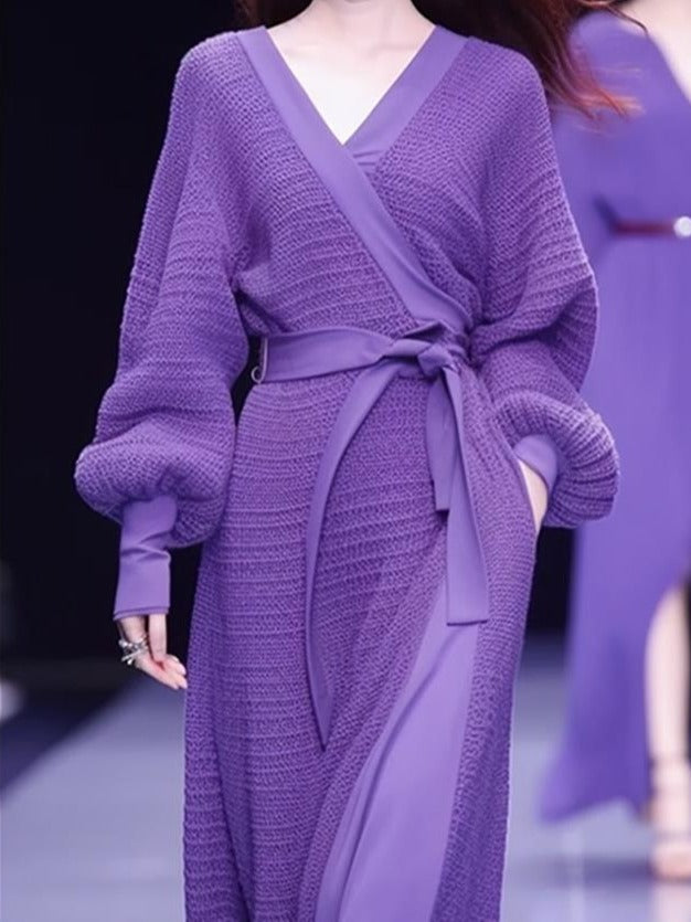 Purple Knitted Dress