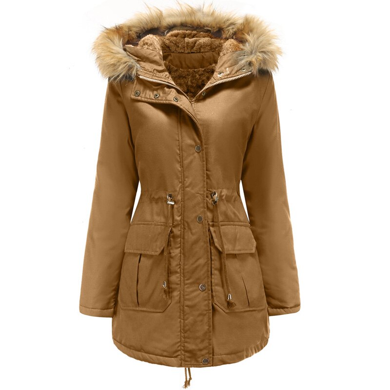 Hooded Fur Collar Parka