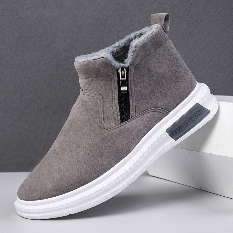 Mens Plush Ankle Snow Boots