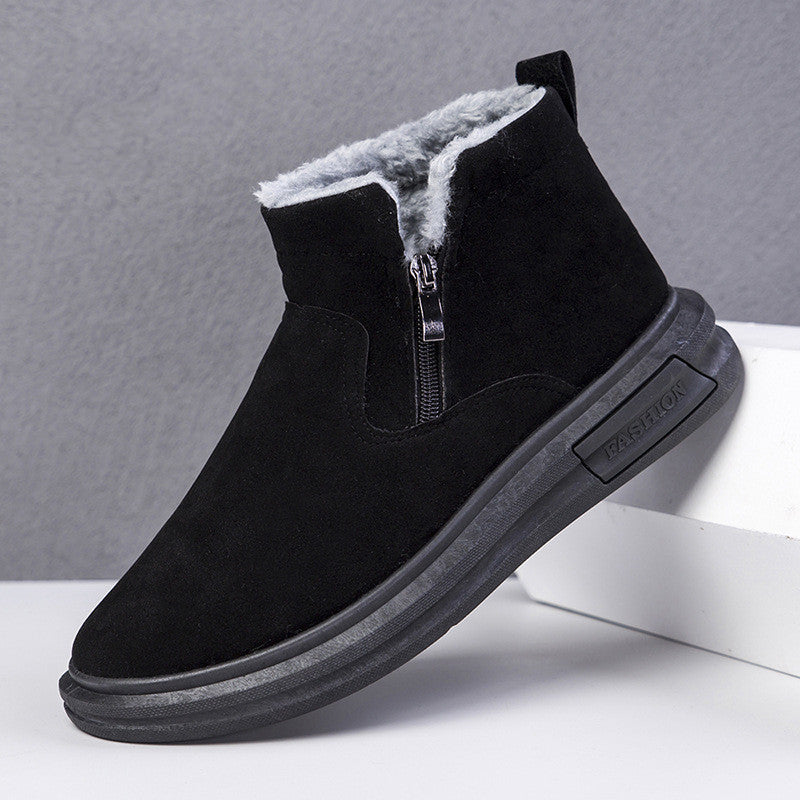 Mens Plush Ankle Snow Boots