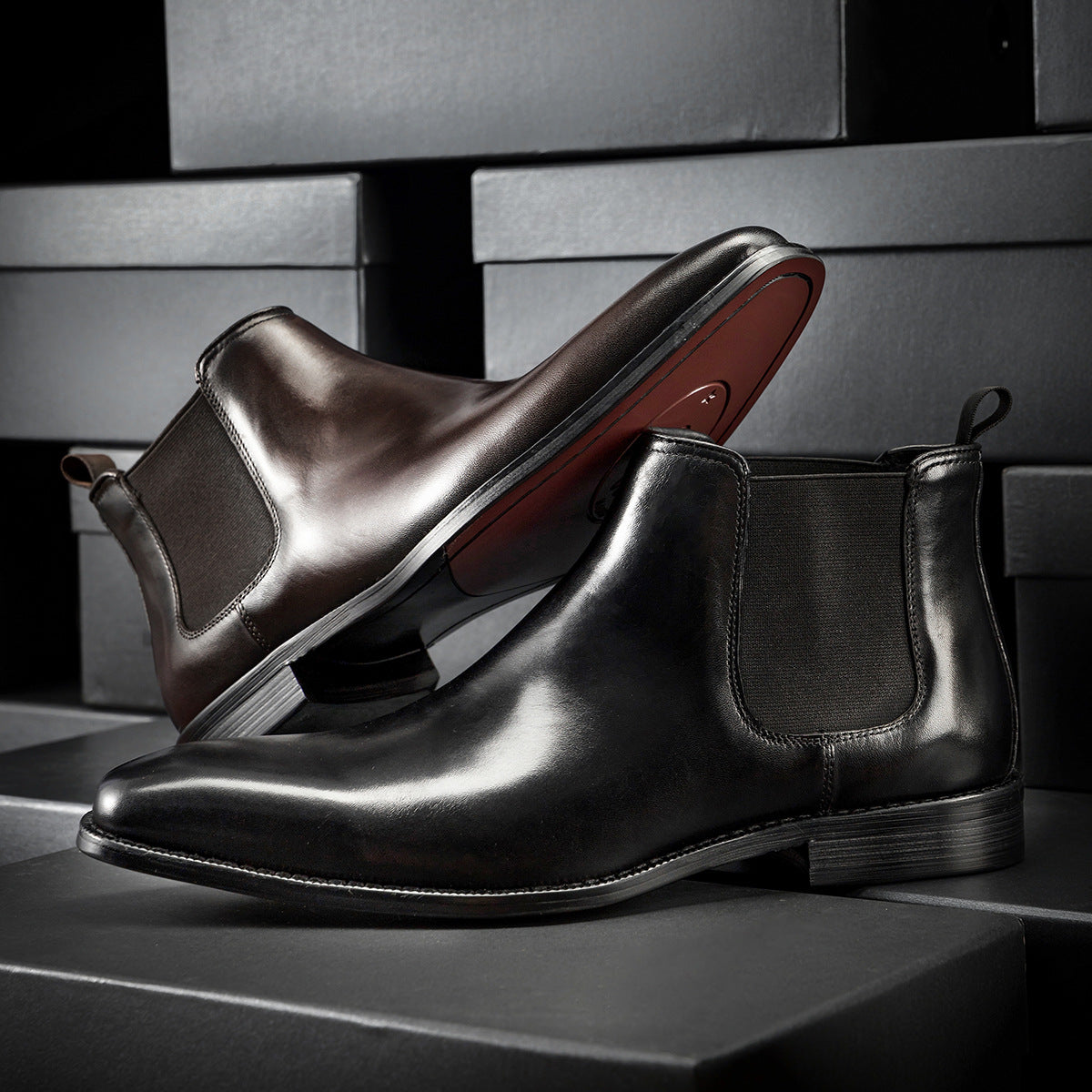 British Style Leather Chelsea Boots