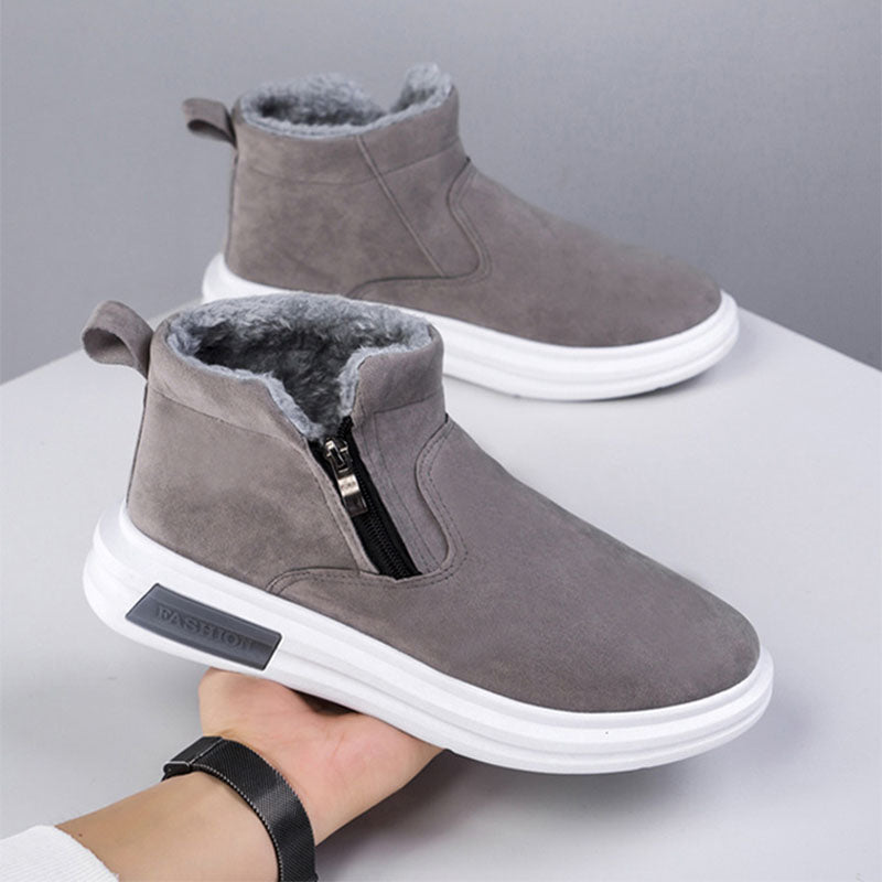 Mens Plush Ankle Snow Boots