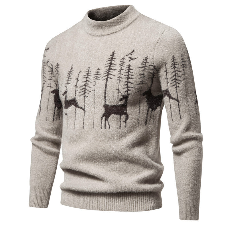 Men's Deer Print Christmas Sweater