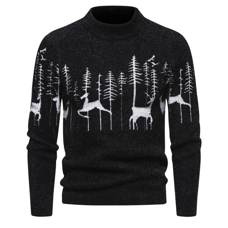 Men's Deer Print Christmas Sweater