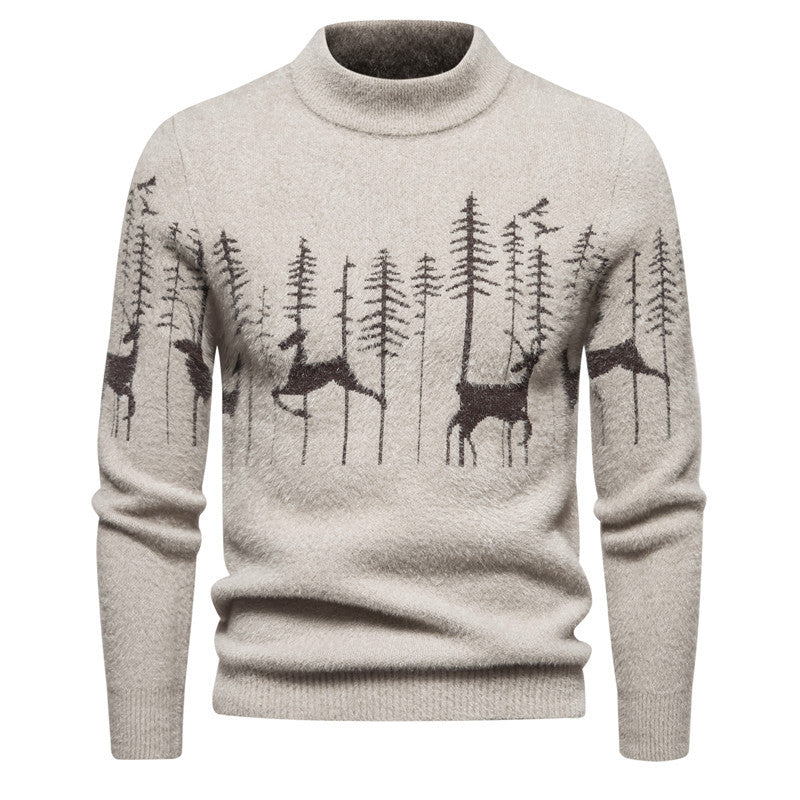 Men's Deer Print Christmas Sweater