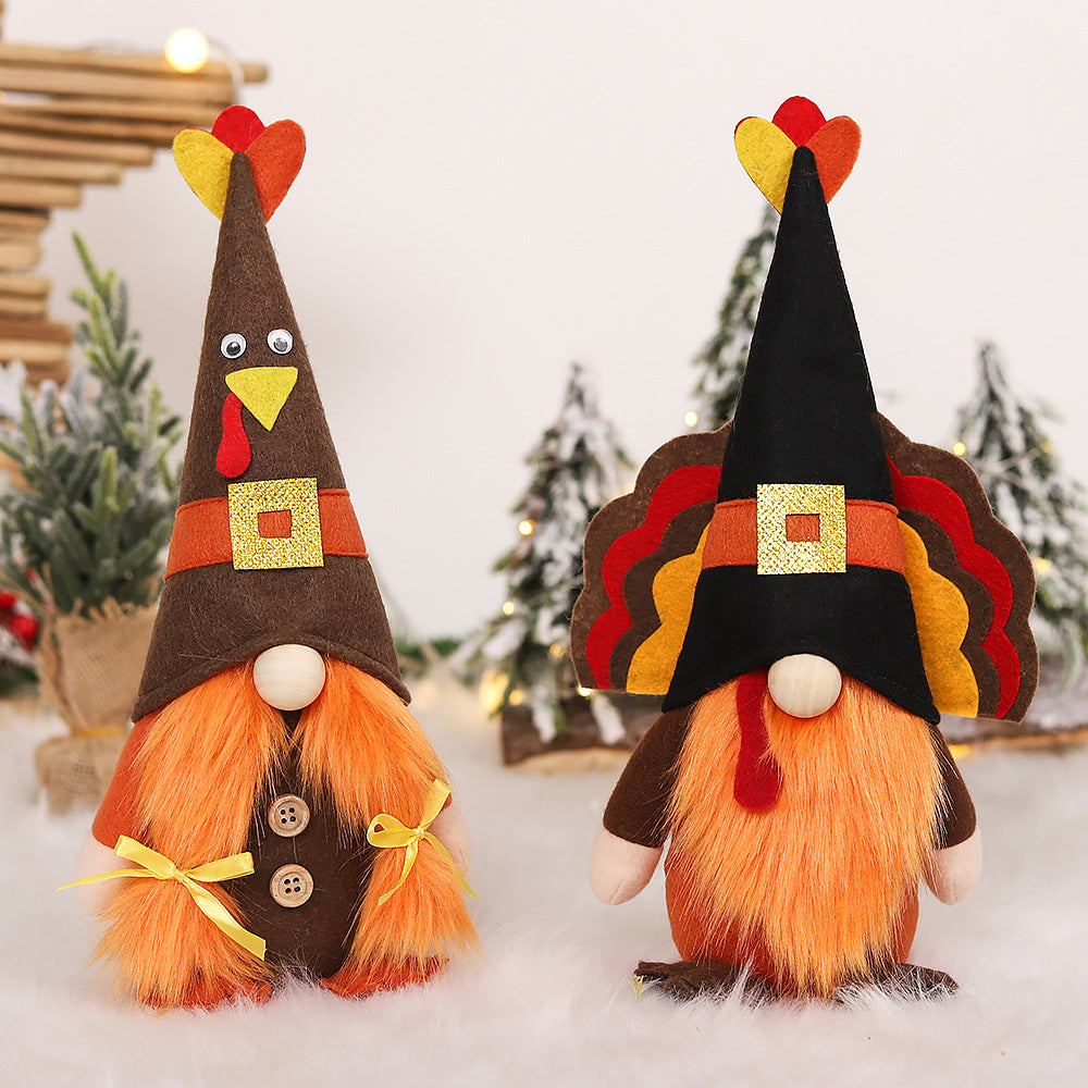 Decorative Turkey Themed Thanksgiving Gnomes