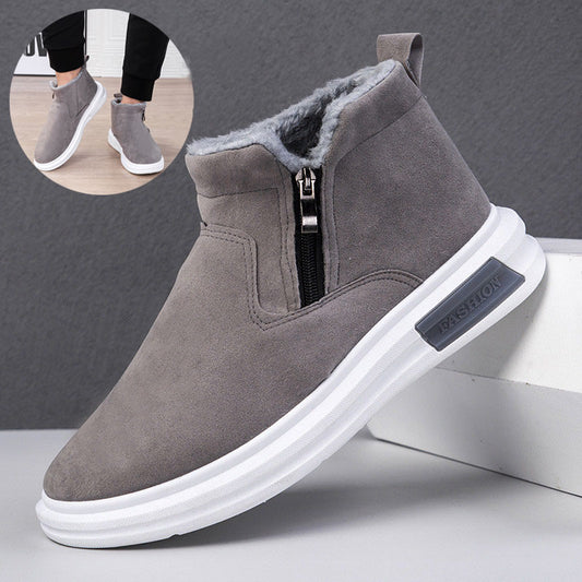 Mens Plush Ankle Snow Boots