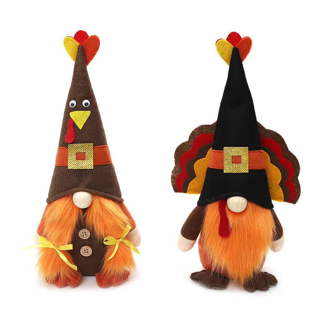 Decorative Turkey Themed Thanksgiving Gnomes