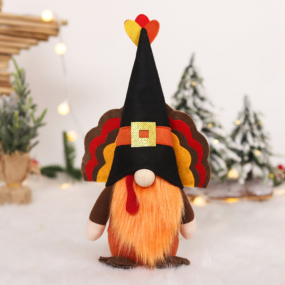 Decorative Turkey Themed Thanksgiving Gnomes