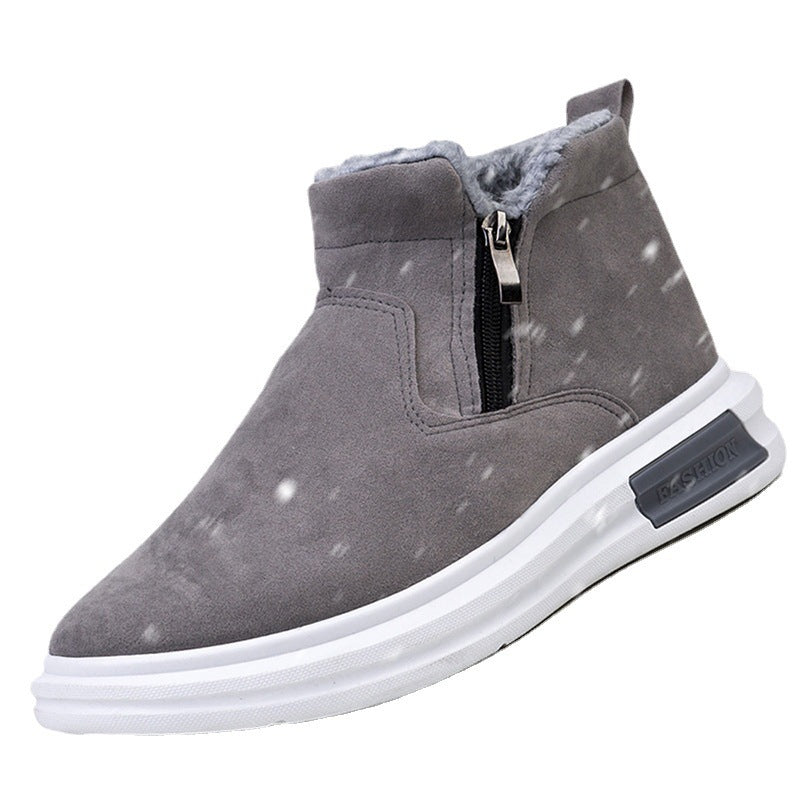 Mens Plush Ankle Snow Boots