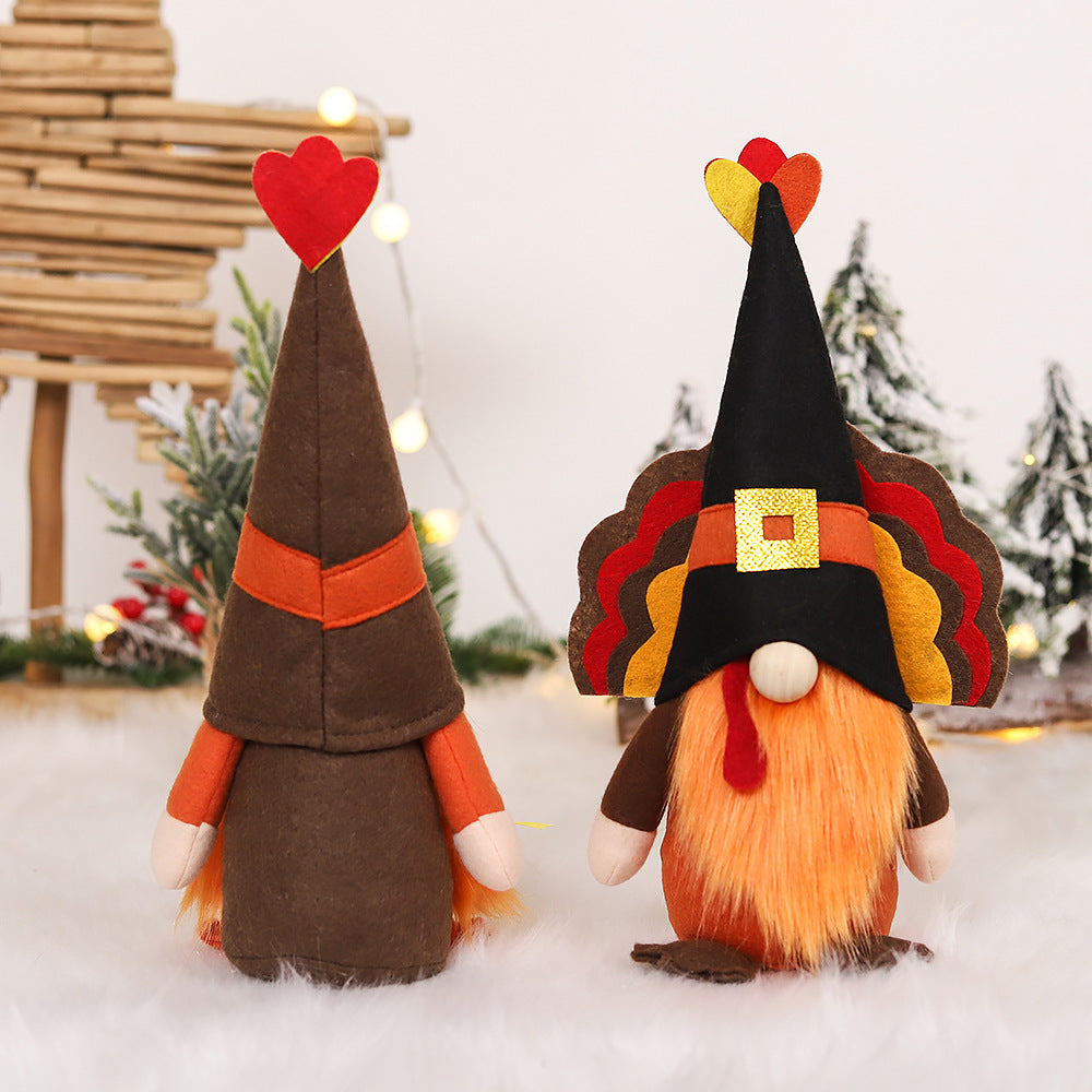 Decorative Turkey Themed Thanksgiving Gnomes